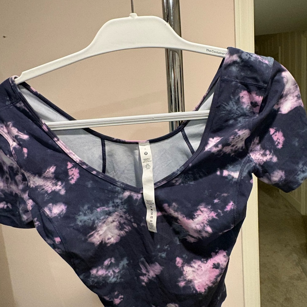 Women's Navy Tie-Dye Short Sleeve Top - lululemon